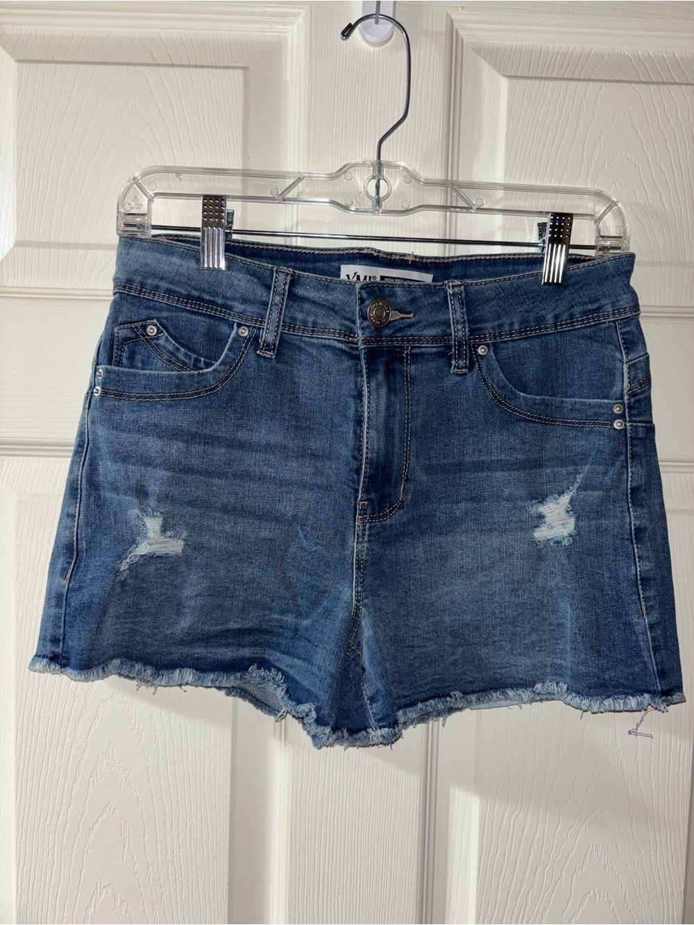 YMI Dark Blue Distressed Denim Cutoff Shorts